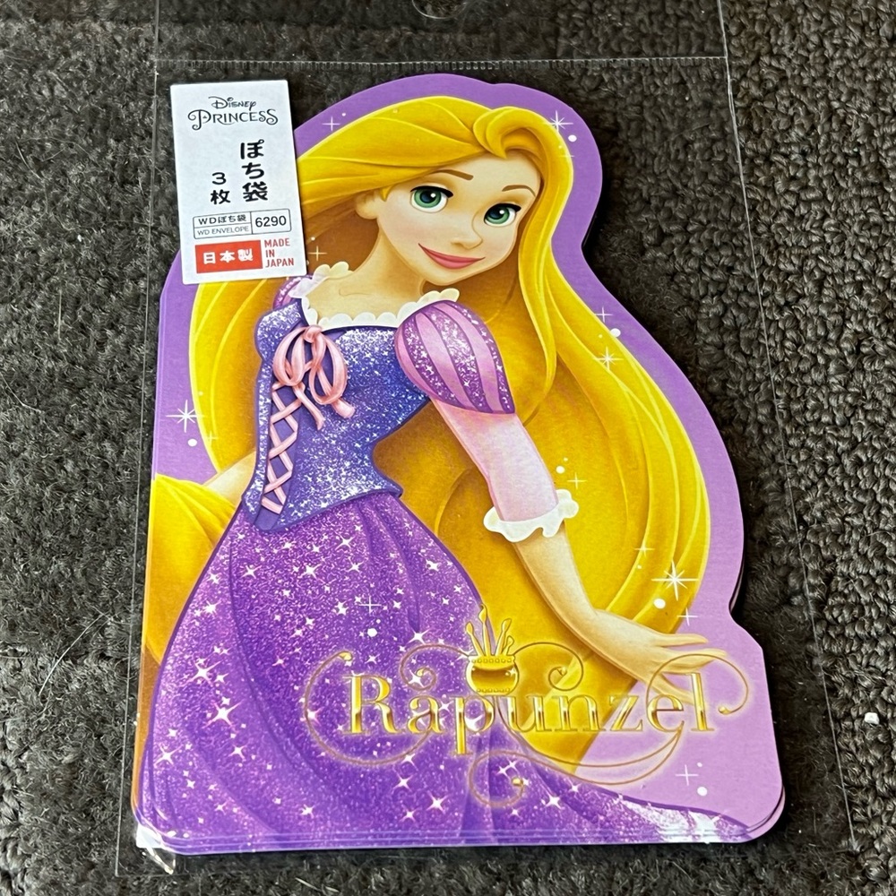 Disney Princess Tangled Rapunzel Card Envelopes Japan Exclusive Official Kawaii